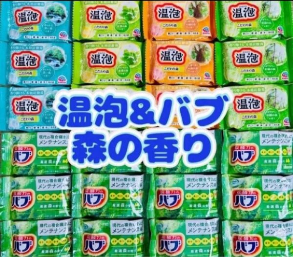 入浴剤 温泡 アース製薬 透明湯 こだわり森 バブ 定番 5種類24個