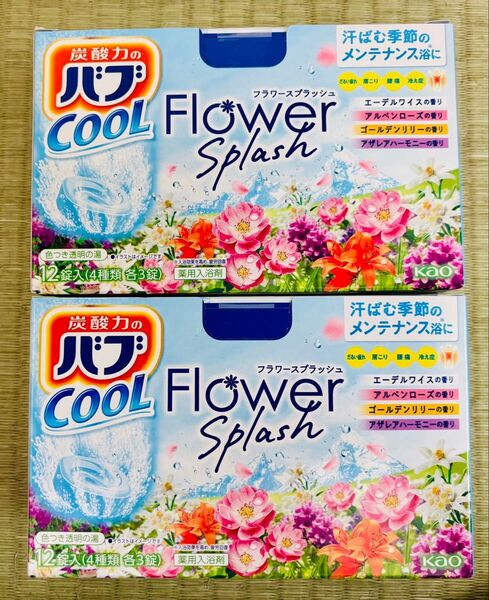 入浴剤 cool 花王バブ 炭酸湯 花王 kao 4種類24個 フラワースプラッシュ