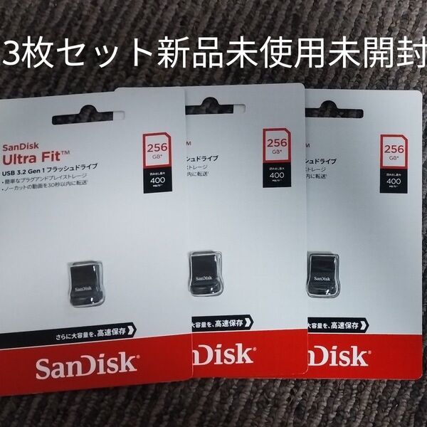 SanDisk 超小型Ultra Fit USBメモリ 256GB メーカー5年保証