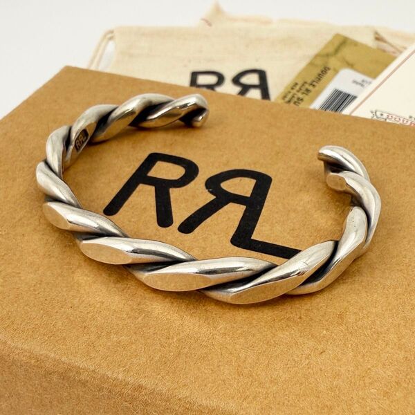 定価8.7万【美品】 RRL ダブルRL ツイスト バングル シルバー925 ツイステッド スターリングシルバー カフス