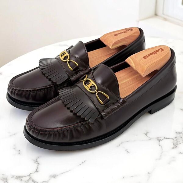 定価14~15万【極美品】セリーヌ CELINE ローファー モカシン トリオンフ マカダム フリンジ 36 23㎝ マーガレット