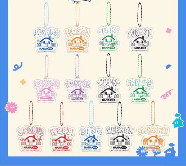 セブンティーン seventeen ナナ民宿 NANAbnb ジョンハン ウォヌ dk ミンギュ ミンハオ アクリルキーホルダー