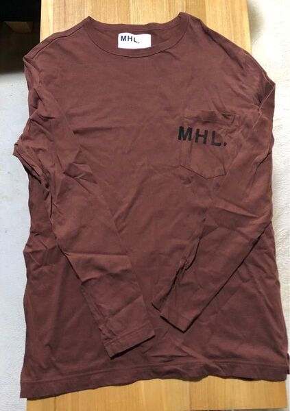 未使用品!! MHL. MARGARET HOWELL マーガレットハウエル 長袖 Tシャツ XL ブラウン