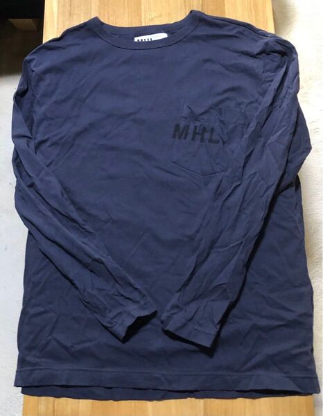 未使用品!! MHL. MARGARET HOWELL マーガレットハウエル 長袖 Tシャツ XL ダークネイビー