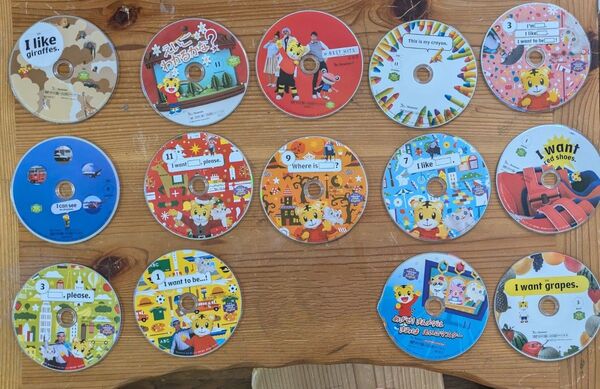 こどもちゃれんじEnglish ホップ、ステップ、ジャンプ DVD17枚 教材12冊