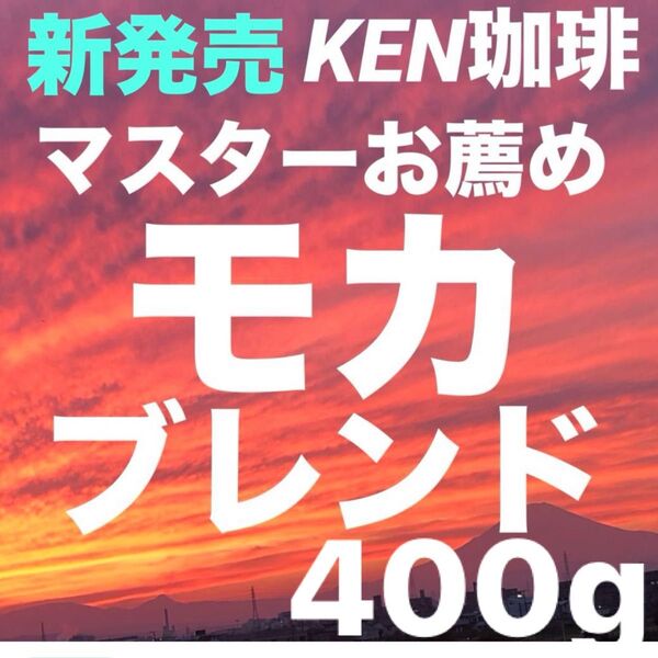 自家焙煎珈琲 マスターお薦め モカブレンド 400g 100円引き 40杯分 KEN珈琲 今人気のモカブレンド