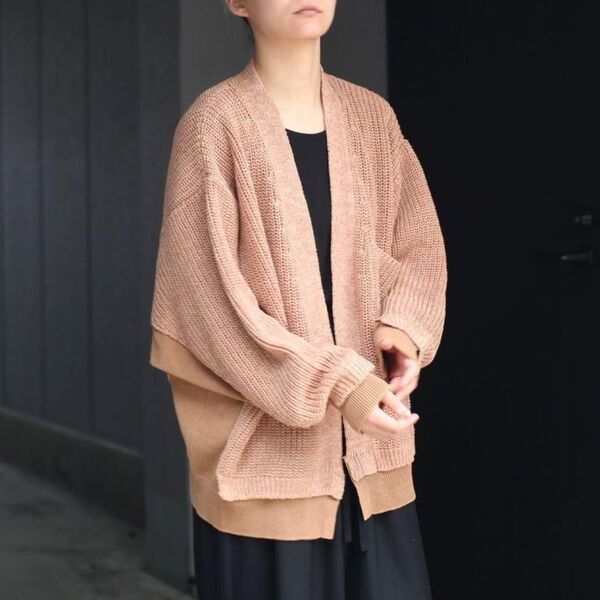 YOKE 5G CONNECTING RIB CARDIGAN