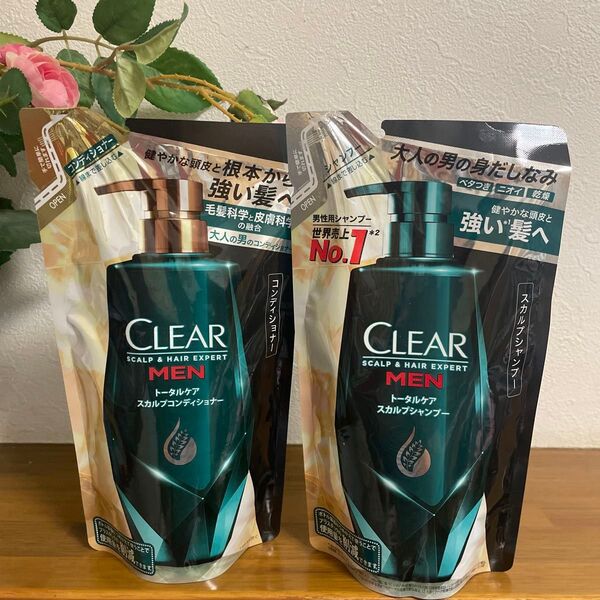 CLEAR トータルケア スカルプシャンプー&コンディショナー 詰替 2個セットクリアMEN 各280g