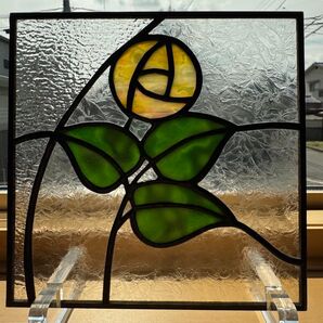ステンドグラ パネル バラ