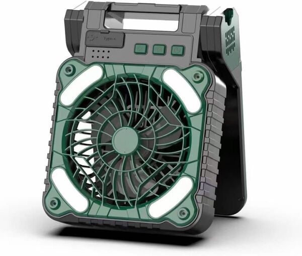 キャンプ 扇風機 ソーラー扇風機 ランタン充電式 防災 10000mAh 大容量 ソーラーパネル キャンプ用品 Type-C充電式