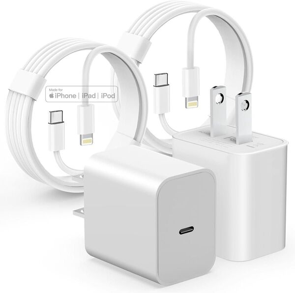 iPhone 充電器 20W PD 急速 2個セット/Apple MFi・PSE認定 USB Cタイプ