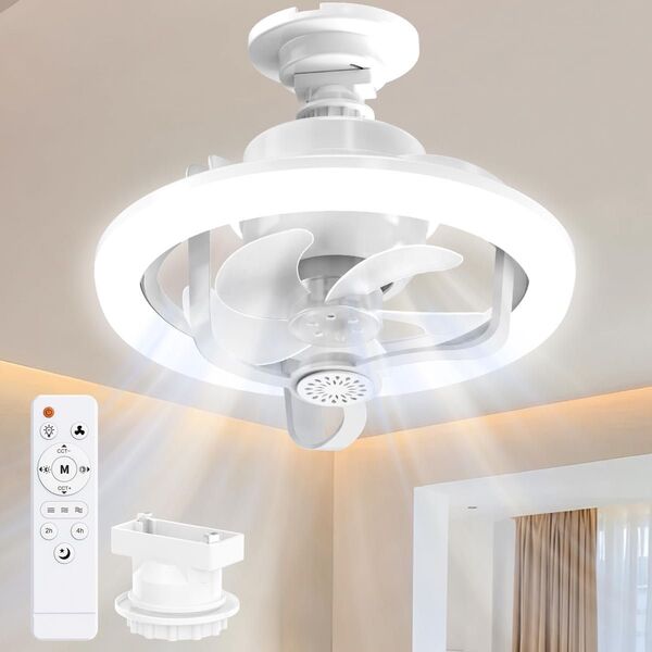 シーリングファンライト LED ファン付き照明 36W 4000LM 自動首振り DCモーター 無階段調色調光 蚊除け付き