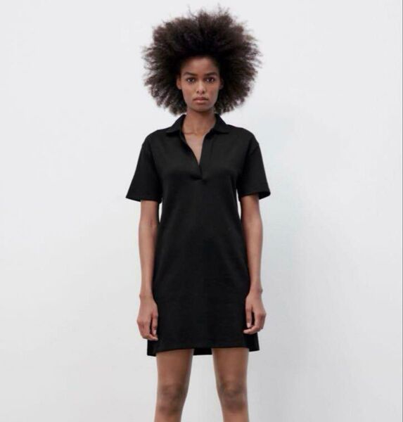 ZARA 半袖ポロシャツワンピース S
