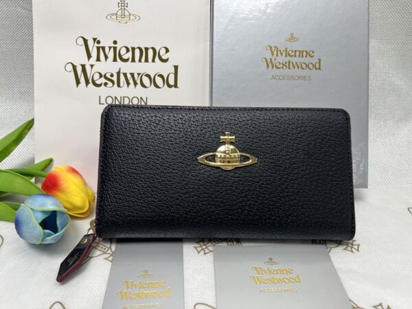 Vivienne Westwood 長財布 ヴィヴィアンウエストウッド ジップ ラウンド 財布 メンズ 財布 レディース 黒9