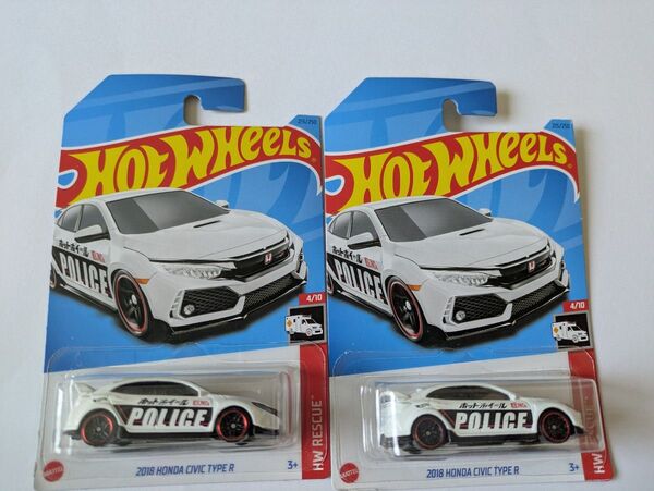 Hot Wheels 2018 ホンダ シビック Type R POLICE 2個セット