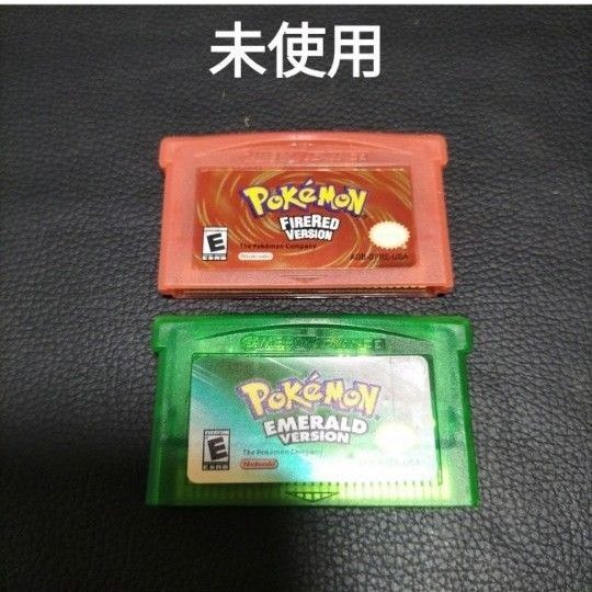 ゲームボーイアドバンスソフト ポケモン ファイアーレッド エメラルド 英語バージョン 海外版 GBAソフト 未使用 新品