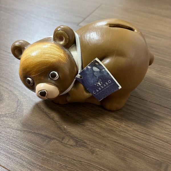 CARRARO 陶器製 クマ 貯金箱 置物 インテリア