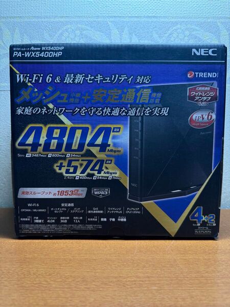 【新品未使用】NEC Wi-Fi PA-WX5400HP 無線LANルータ