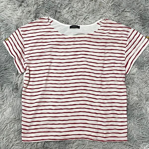 【COMME CA ISM】コムサイズム レディース 半袖Tシャツ ボーダー柄 Mサイズ