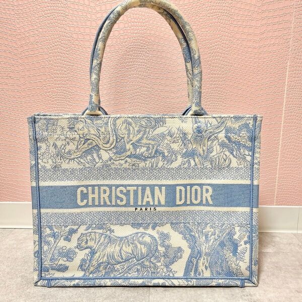 早い者勝ち★ ChristianDior クリスチャンディオール ブックトート booktote レディディオール ミディアム