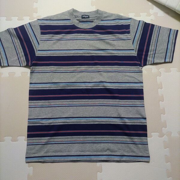 【紺タグ】UNIQLO マルチボーダー柄Tシャツ Mサイズ old ユニクロ 90s
