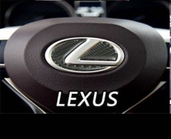 【新品・未使用品】LEXUS レクサス ステアリング エンブレム用 シール カーボン柄 Lサイズ 汎用品 ハンドル シール