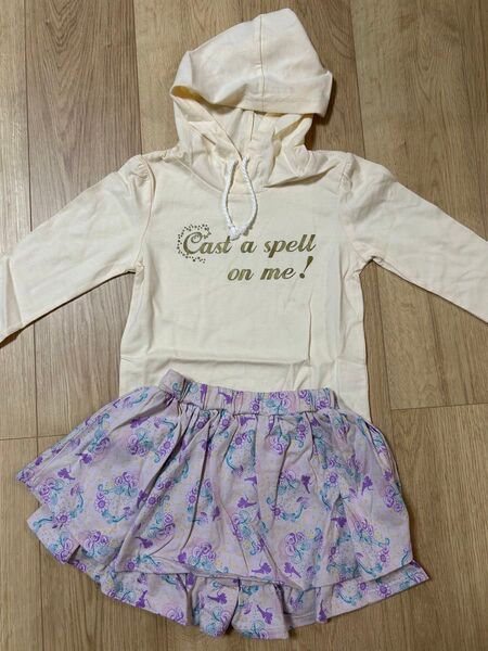 未使用 女の子 120 長袖 トレーナー Tシャツ キュロット スカート