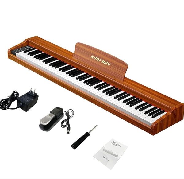 新品 電子ピアノ 88鍵盤 ペダル付き 卓上 木製 ポータブルピアノ