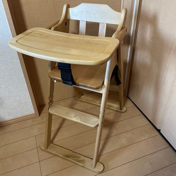 #821 美品 タンスのゲン 澤田木工所 折り畳み ベビー ハイチェア