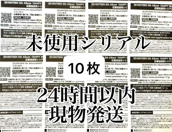 10枚セット SEVENTEEN HAPPY BURSTDAY シリアルナンバーチラシ コード未使用 ファンパーティ 現物発送