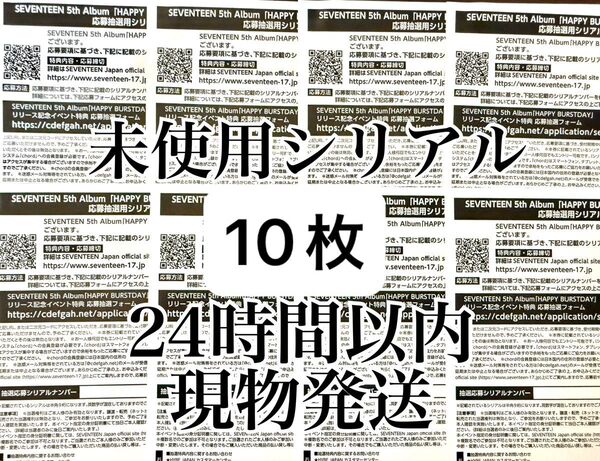 10枚セット SEVENTEEN HAPPY BURSTDAY シリアルナンバーチラシ コード未使用 ファンパーティ 現物発送