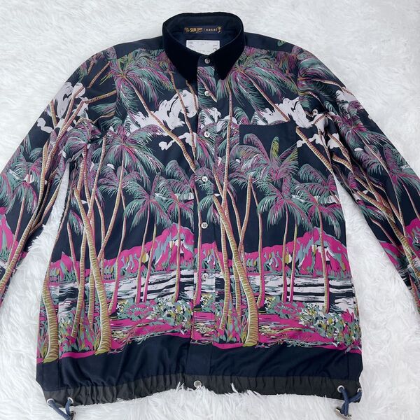 希少 レア sacai SUN SURF サカイ サンサーフ ダイヤモンドヘッド シャツ 長袖シャツ 総柄 S