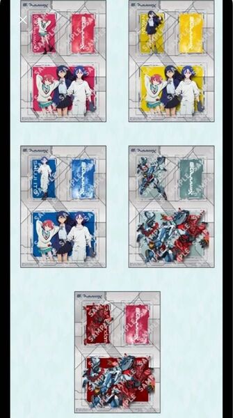 GQuuuuuuX ジークアクス セブン ガンダム セブンイレブン オリジナルクリアシート 全5種セット