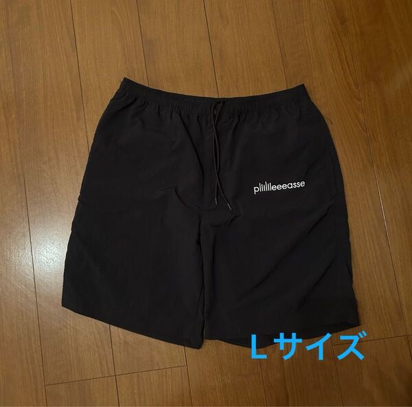 plllllleeeasse nylon shorts black L