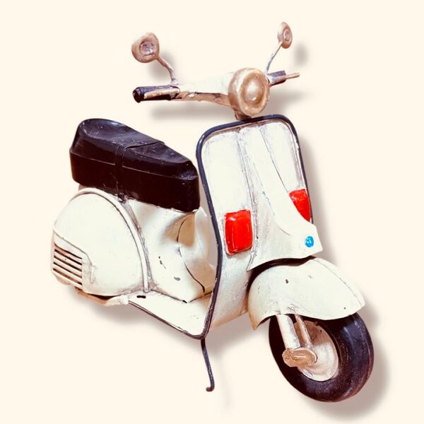 【美品】アンティーク ブリキスクーター インテリア バイク置物 レトロ 雑貨 コレクション オブジェ