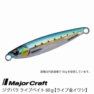 ■Major Craft/メジャークラフト　ジグパラ ライブベイト カラーシリーズ　60ｇ　JPS-60L 【 #81 ライブキンイワシ】■