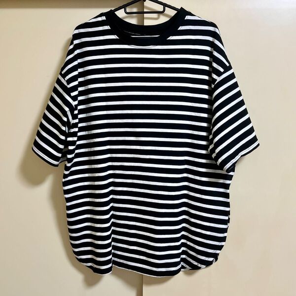 ★☆IROHANI☆ビッグシルエットボーダーTシャツ 半袖 カットソー クルーネック 綿100