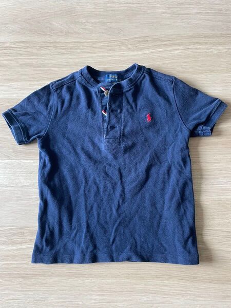 ポロラルフローレン キッズ Tシャツ 110 ネイビー Polo Ralph Lauren ネイビー ポロシャツ ヘンリーネック