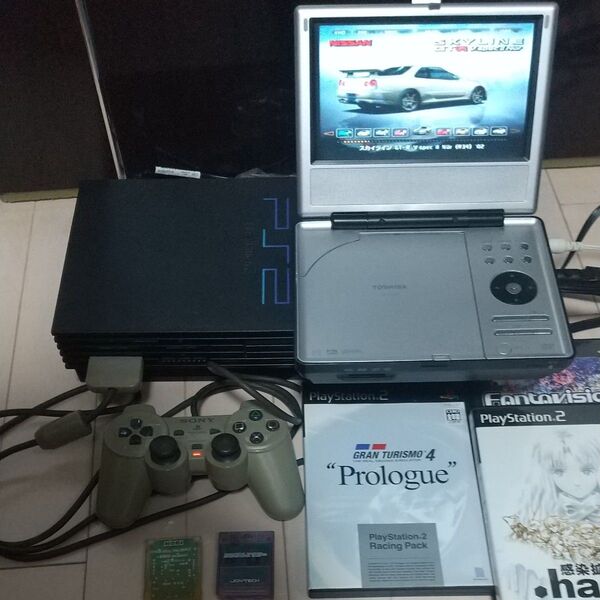 動作確認済み すぐに遊べる PS2 30000本体一式セット メモリーカード2個 おまけソフト3本付き