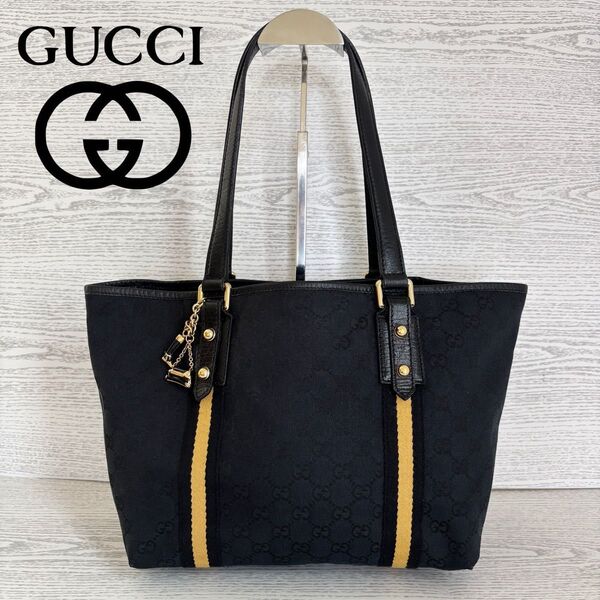 極美品 GUCCI グッチ トートバック ハンドバッグ GG柄 S532