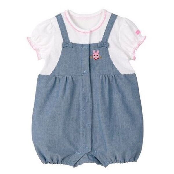 美品 ミキハウス(ホットビスケッツ)のロンパース MIKIHOUSE 80