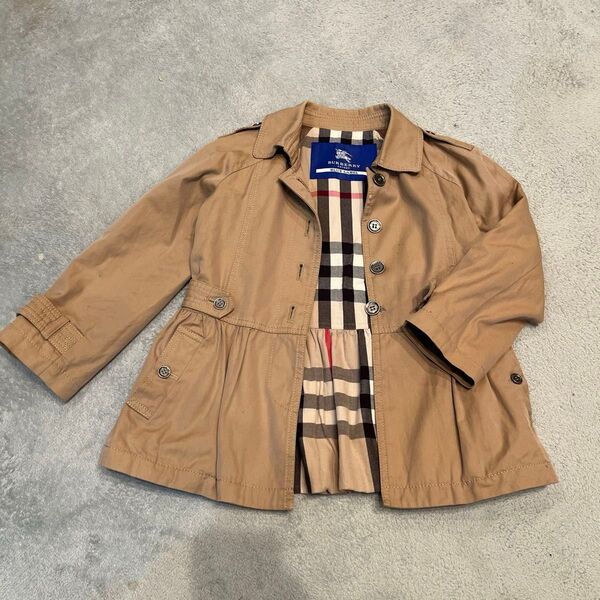 BURBERRY バーバリー トレンチコート 38 子供服 キッズ ベビー 女の子 XS 110cm アウター ノバチェック