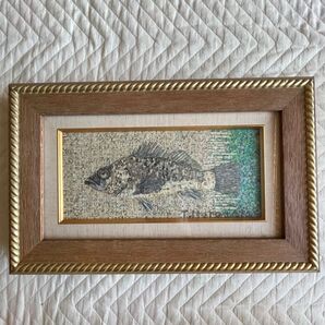 インテリア 額装 美術品 魚 釣り アート 現代アート 真作
