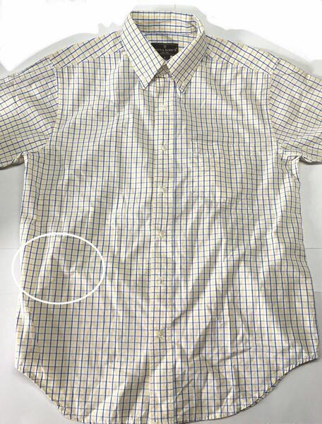 【USAインポート物の古着】『 STEVE&BARRY'S 』半袖チェックBDシャツ・Sサイズ（多少汚れ有り）