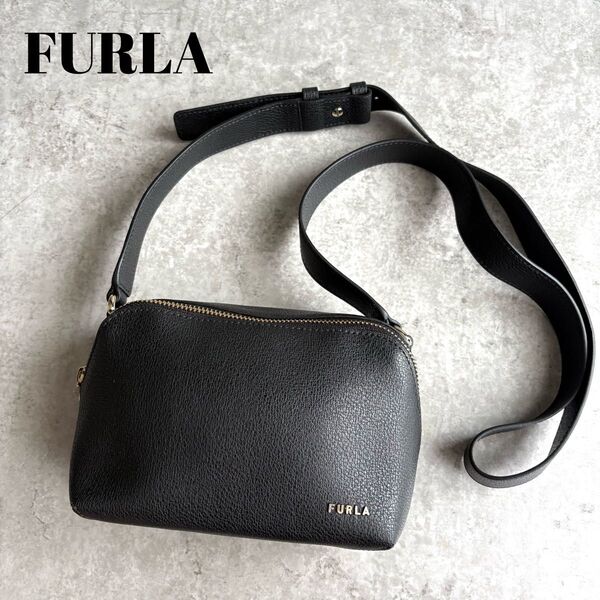 【極美品】FURLA フルラ アミカ ミニ ショルダーバッグ クロスボディ 斜め掛け ロゴ