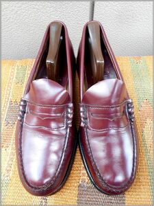 * - shupapi-USA производства Vintage монета Loafer size 9M* осмотр Be поток ru Vintage обувь кожа обувь туфли без застежки 