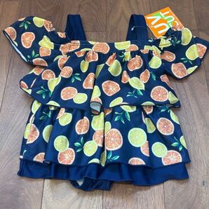 キムラタン バブルブーン 水着 100cm 女の子 オレンジ レモン 新品 未使用 タグ付き