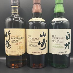 ニッカ 竹鶴 サントリー 山崎 白州 ウイスキー 3本セット