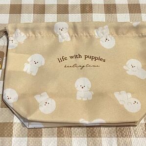 かわいい わんこのランチ巾着