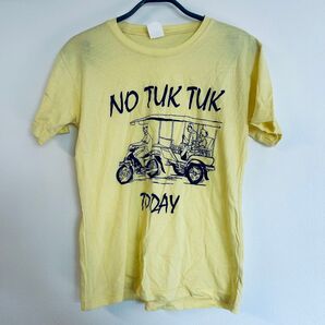 NO TUK TUK TODAY プリントTシャツ イエロー Sサイズ
